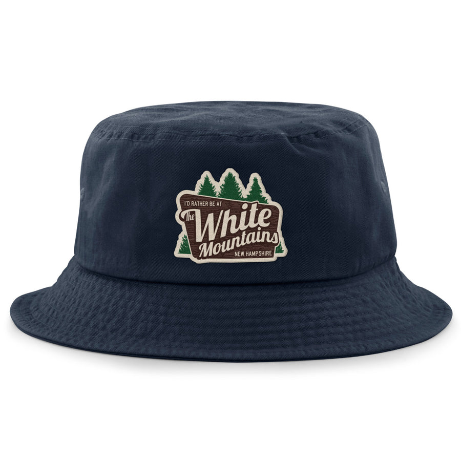 I'd Rather Be At The White Mountains Bucket Hat - Chowdaheadz