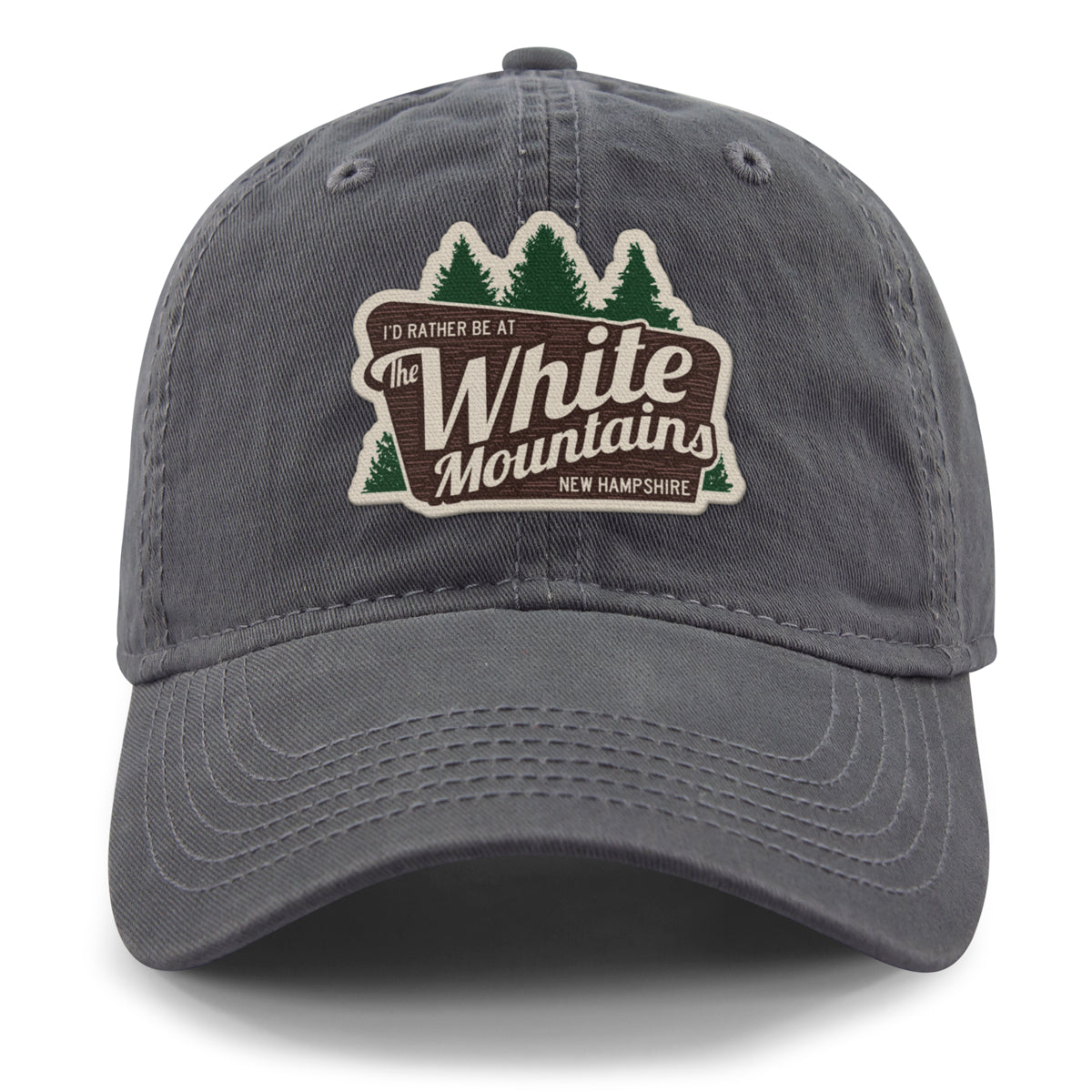 I'd Rather Be At The White Mountains Dad Hat - Chowdaheadz