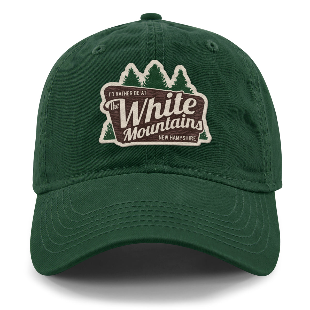 I'd Rather Be At The White Mountains Dad Hat - Chowdaheadz