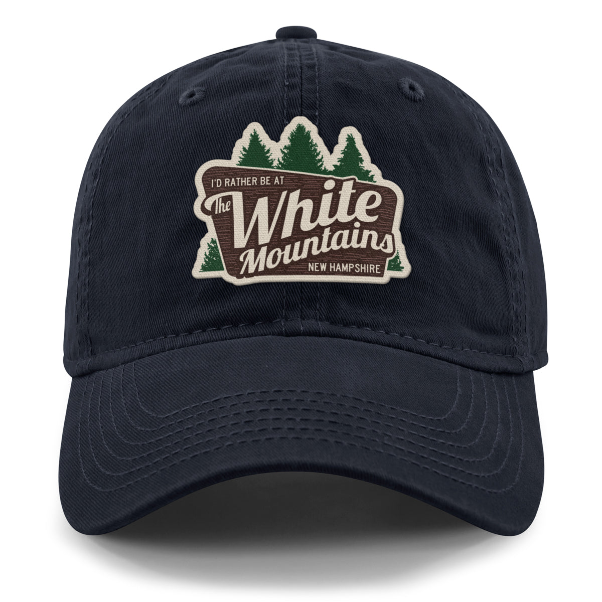 I'd Rather Be At The White Mountains Dad Hat - Chowdaheadz