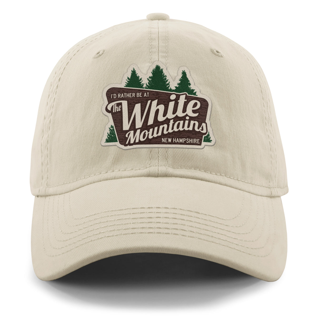 I'd Rather Be At The White Mountains Dad Hat - Chowdaheadz