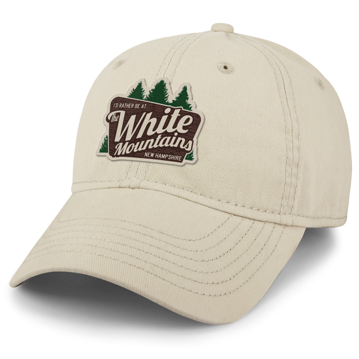 I'd Rather Be At The White Mountains Dad Hat - Chowdaheadz