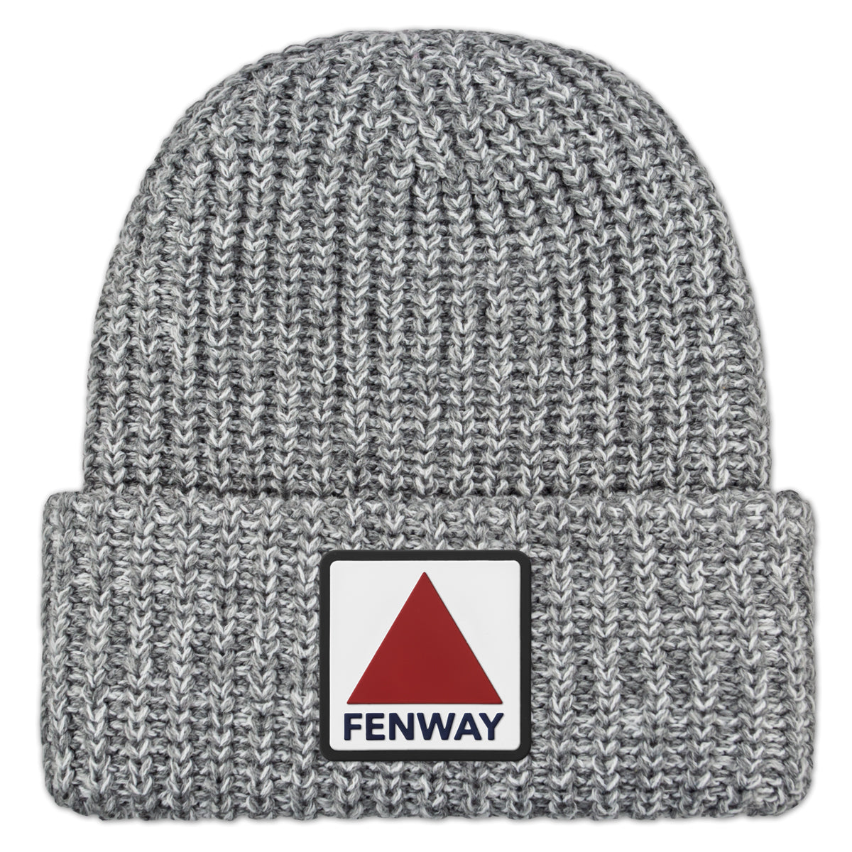 Fenway Sign PVC Patch Chunky Knit Winter Hat