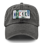 Wicked License Plate Washed Dad Hat - Chowdaheadz