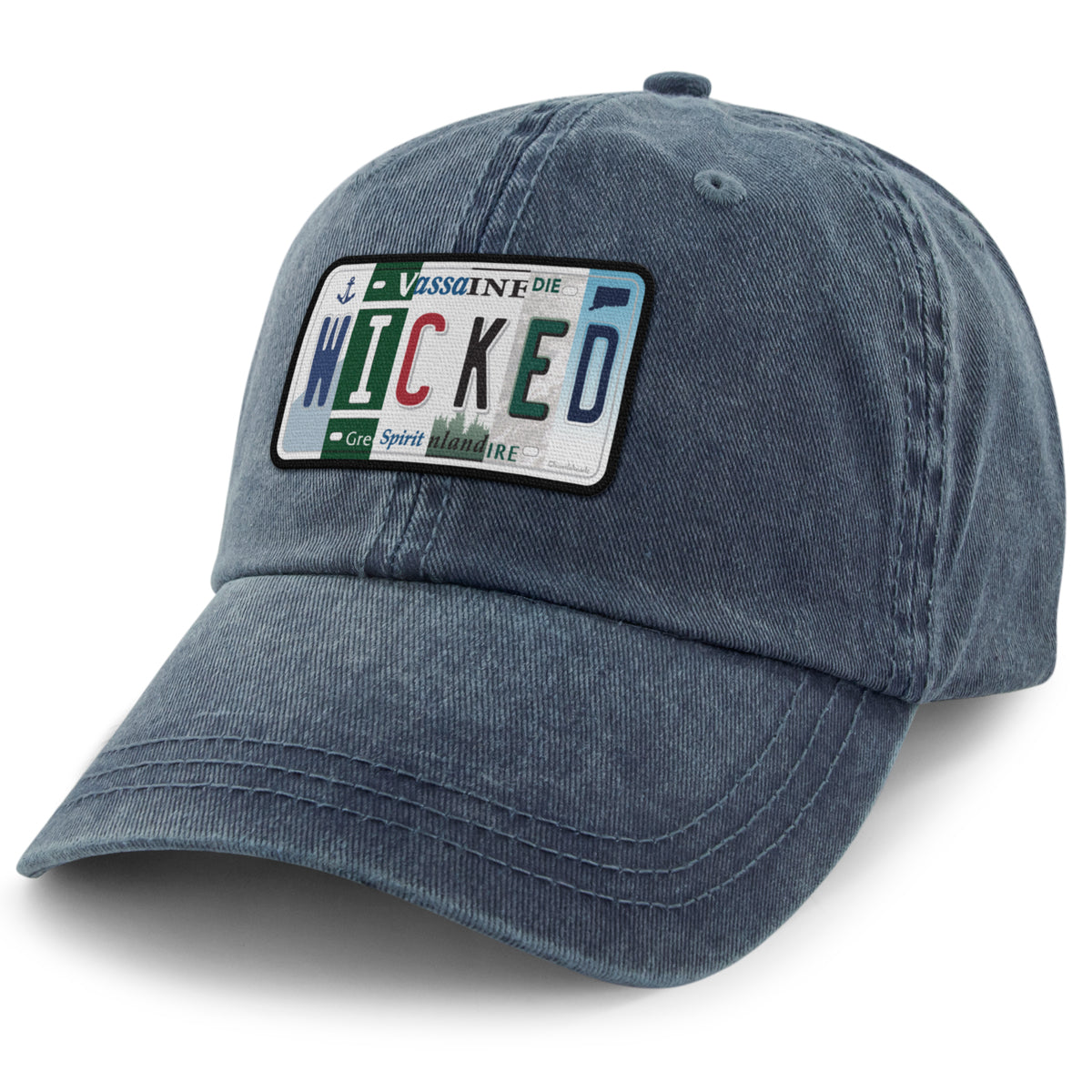 Wicked License Plate Washed Dad Hat - Chowdaheadz