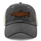 Rainbow Trout Leather Patch Relaxed Trucker - Chowdaheadz