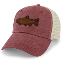 Rainbow Trout Leather Patch Relaxed Trucker - Chowdaheadz
