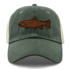 Rainbow Trout Leather Patch Relaxed Trucker - Chowdaheadz