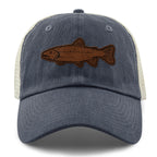 Rainbow Trout Leather Patch Relaxed Trucker - Chowdaheadz