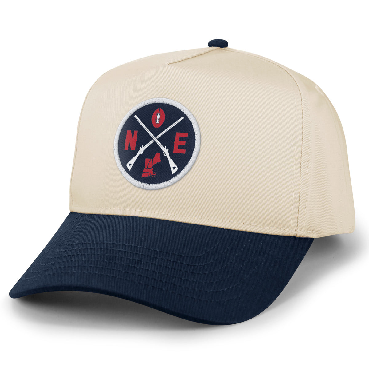 Boston B Skyline Leather Patch Retro Snapback Hat