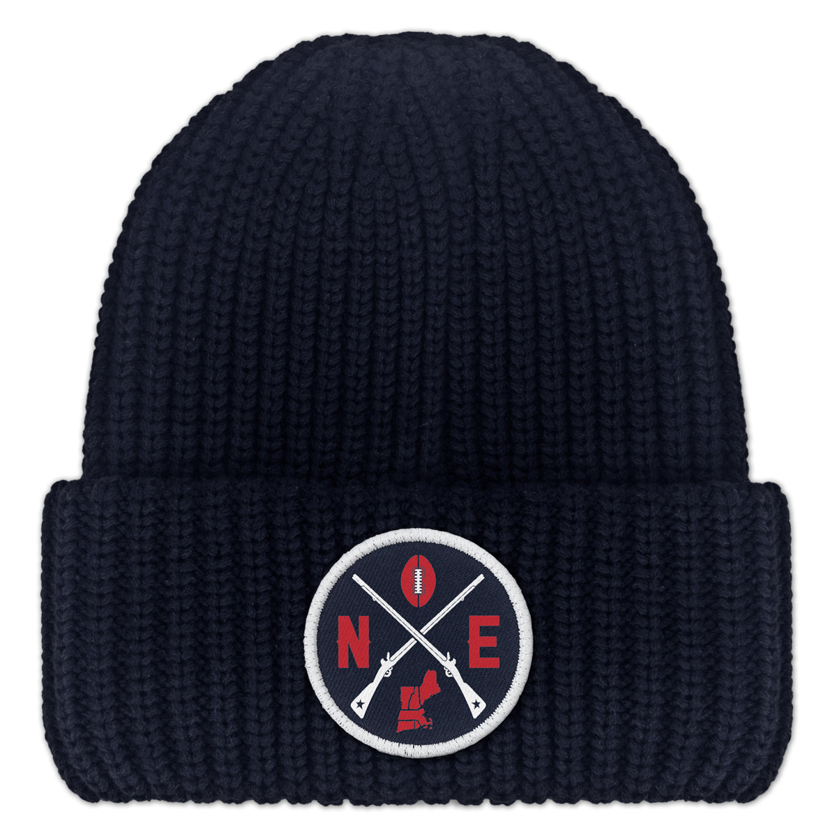 New England Football Emblem Chunky Knit - Chowdaheadz