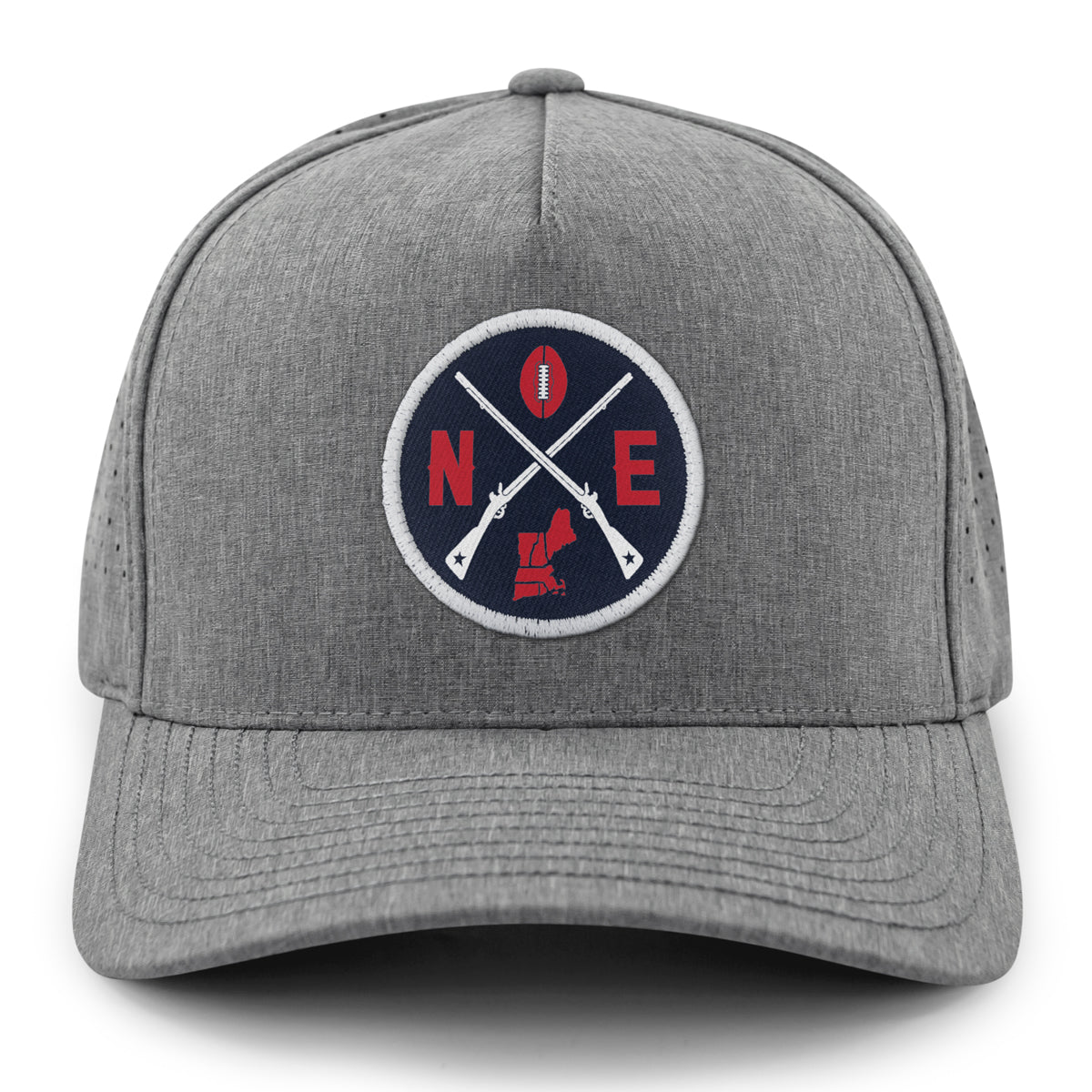 New England Circle Football Emblem Performance Hat - Chowdaheadz