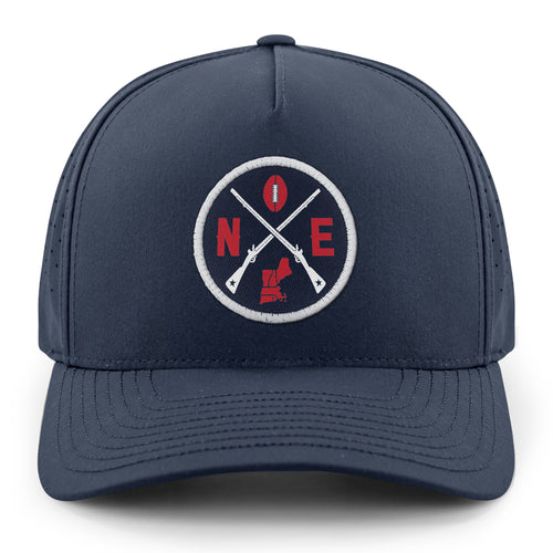 New England Circle Football Emblem Performance Hat - Chowdaheadz