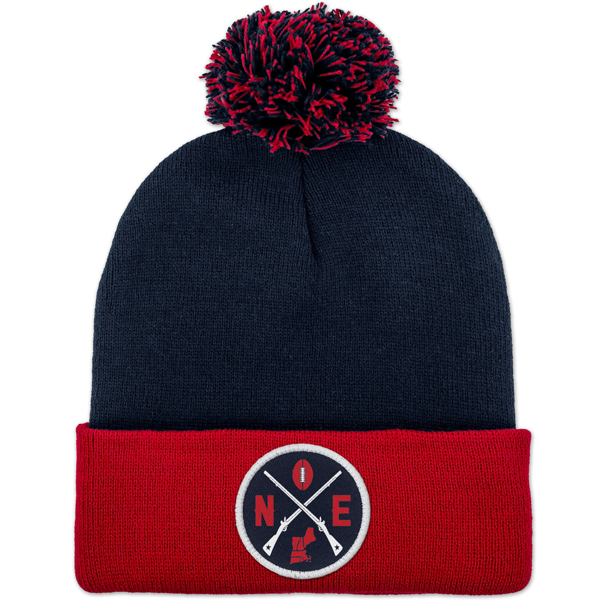 New England Emblem Twill Patch Two Tone Knit