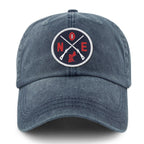 New England Football Emblem Washed Dad Hat - Chowdaheadz