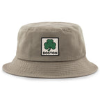 Boston Shamrock Printed Patch Bucket Hat - Chowdaheadz