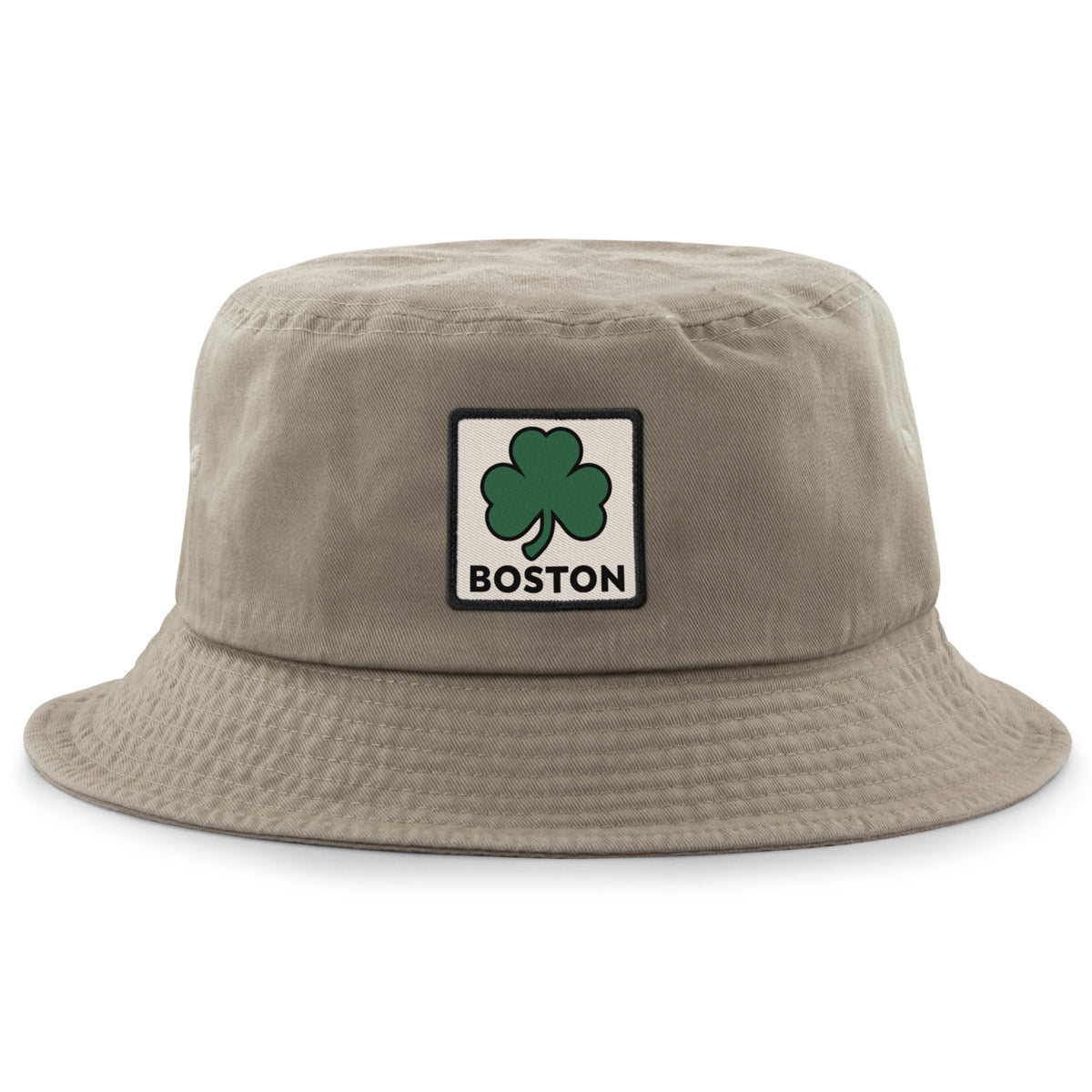 Boston Shamrock Printed Patch Bucket Hat - Chowdaheadz