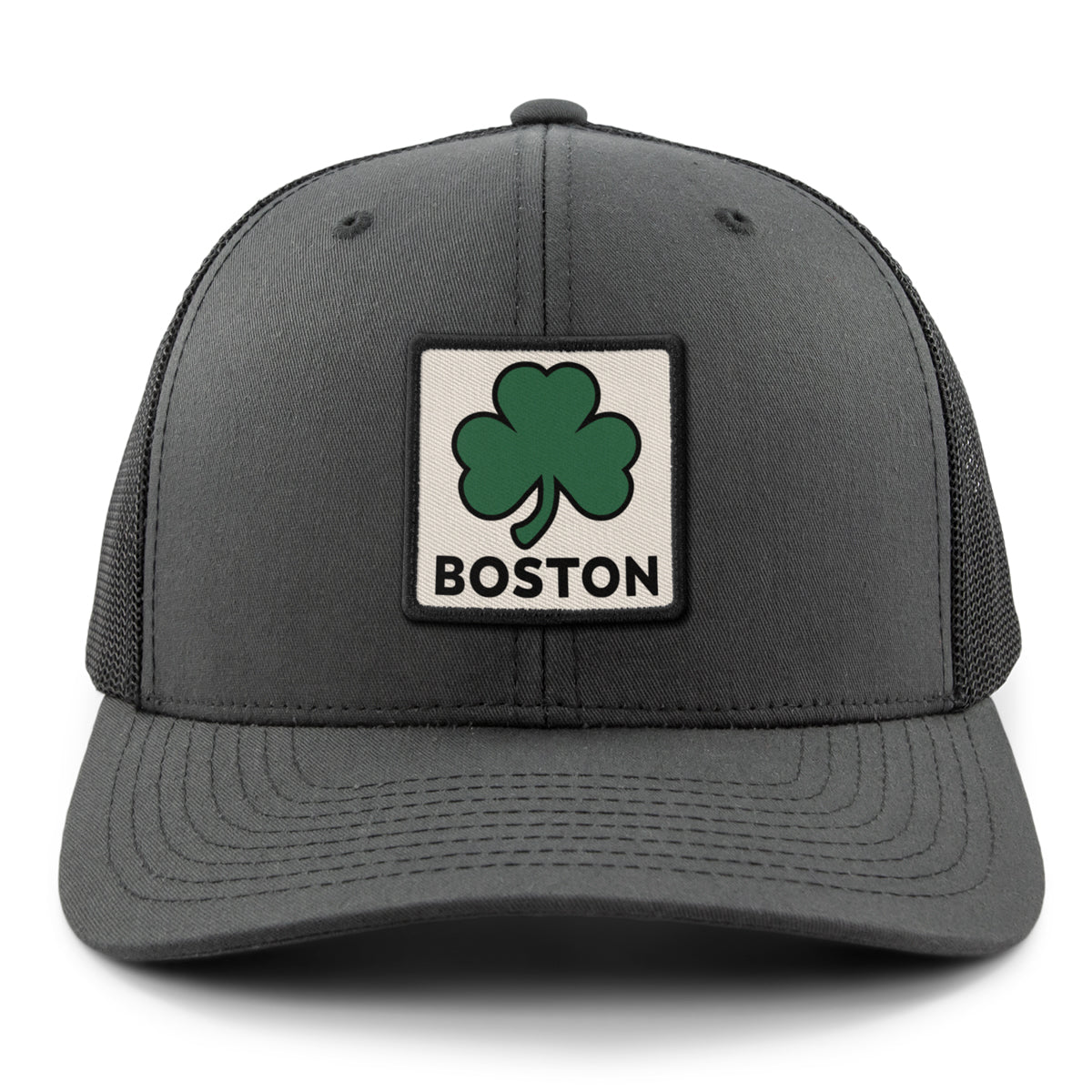 Boston Shamrock Printed Patch Classic Snapback Trucker - Chowdaheadz