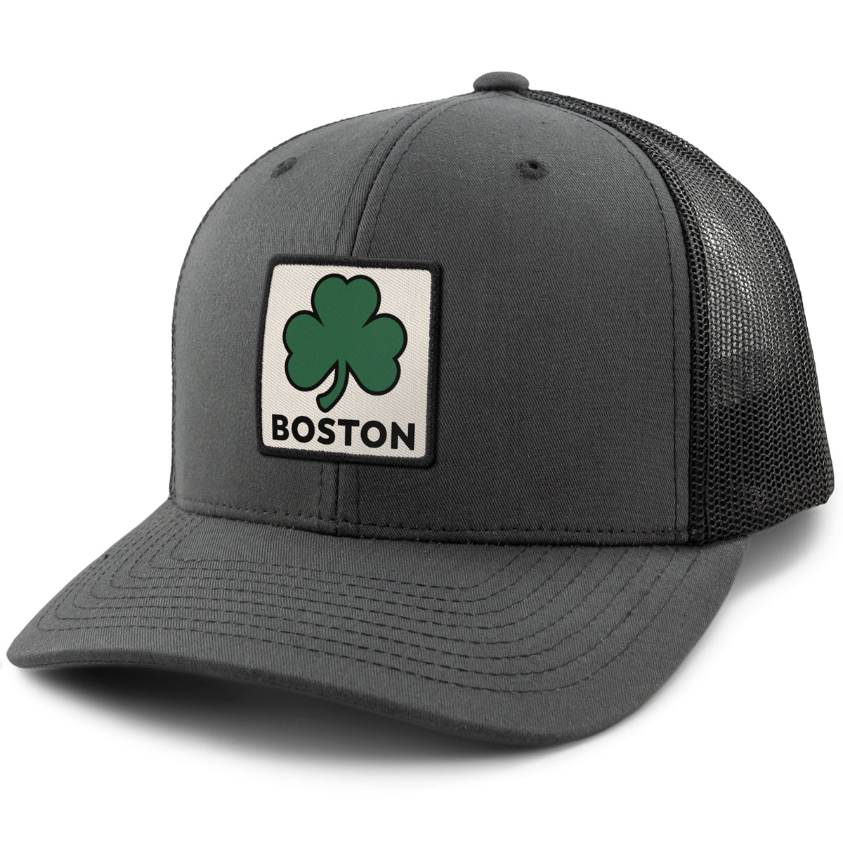 Boston Shamrock Printed Patch Classic Snapback Trucker - Chowdaheadz