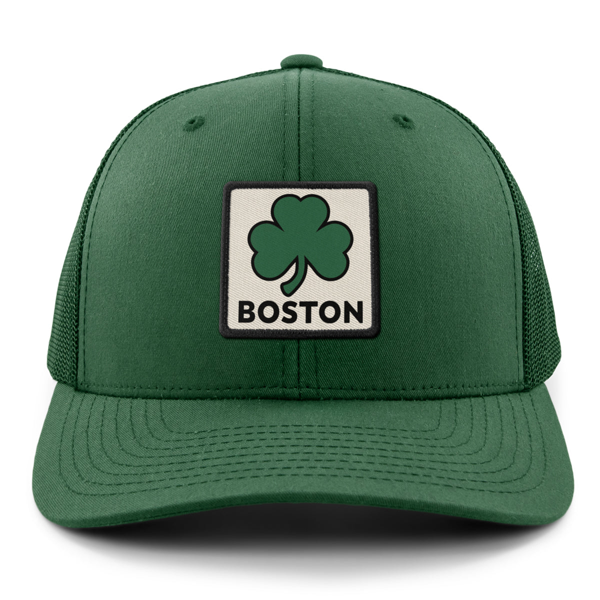 Boston Shamrock Printed Patch Classic Snapback Trucker - Chowdaheadz