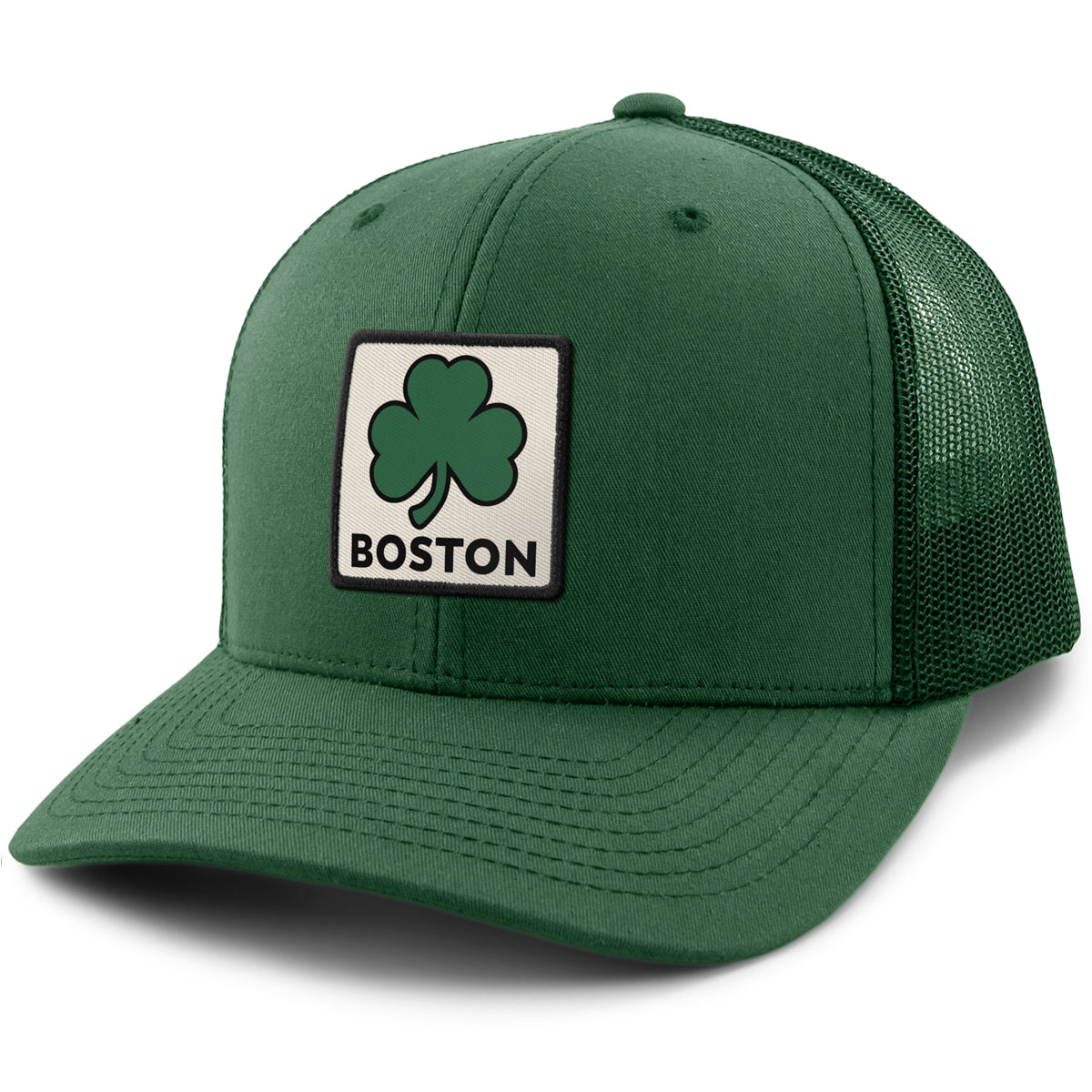 Boston Shamrock Printed Patch Classic Snapback Trucker - Chowdaheadz