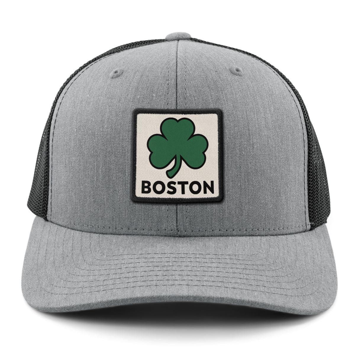 Boston Shamrock Printed Patch Classic Snapback Trucker - Chowdaheadz