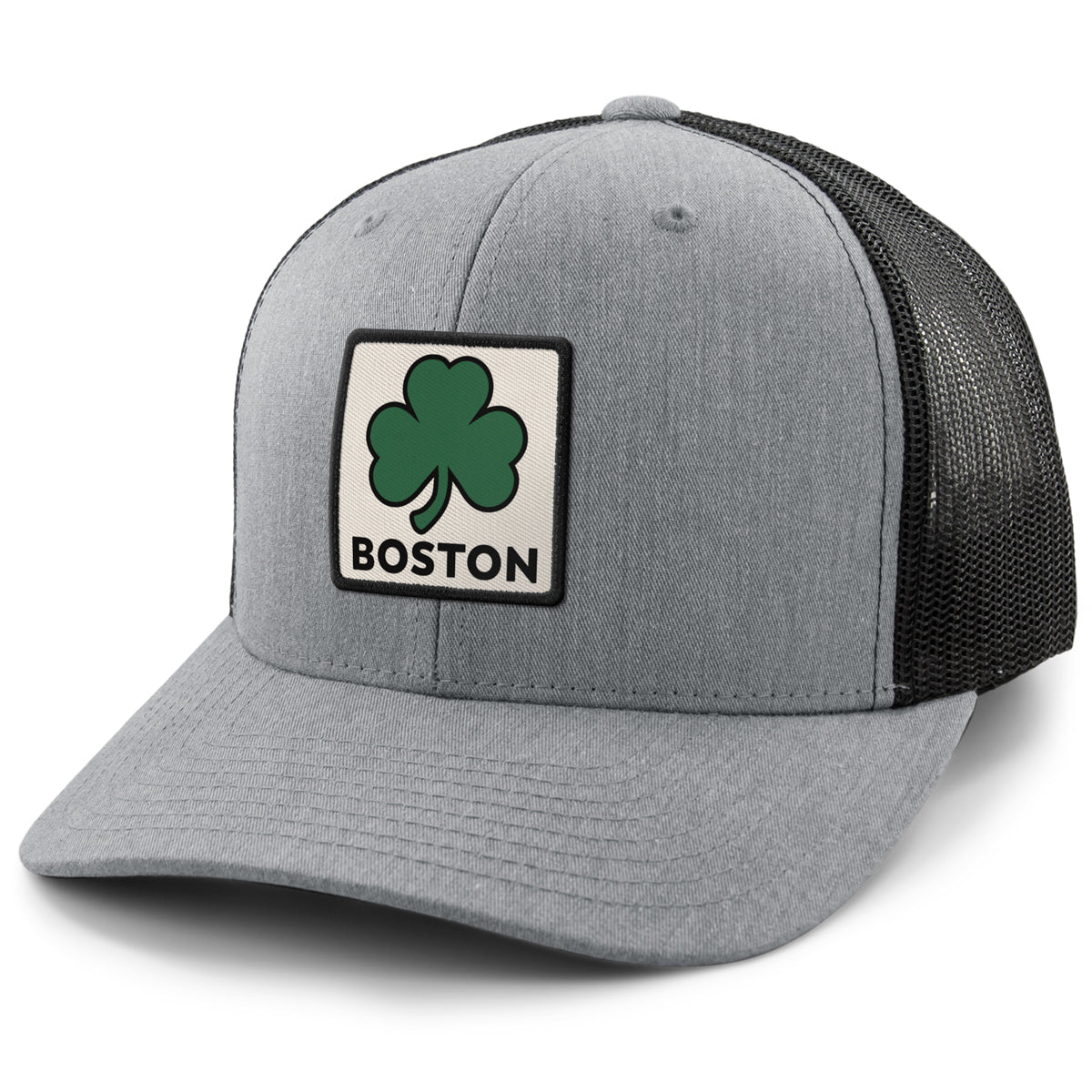 Boston Shamrock Printed Patch Classic Snapback Trucker - Chowdaheadz