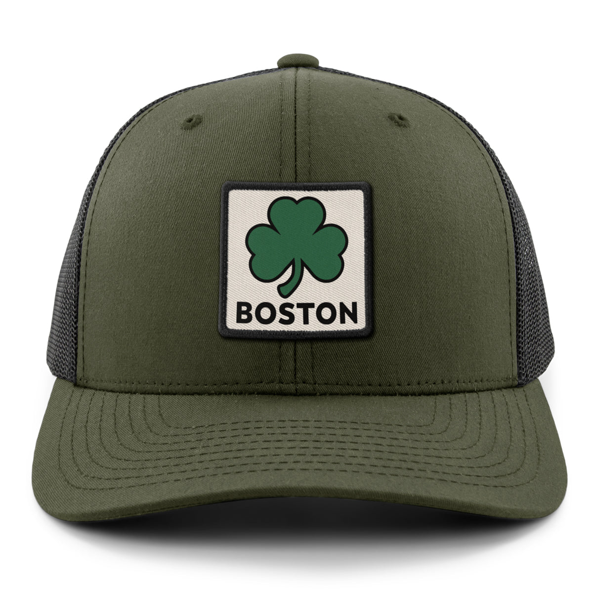 Boston Shamrock Printed Patch Classic Snapback Trucker - Chowdaheadz