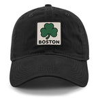 Boston Shamrock Printed Patch Dad Hat - Chowdaheadz