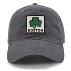 Boston Shamrock Printed Patch Dad Hat - Chowdaheadz