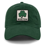 Boston Shamrock Printed Patch Dad Hat - Chowdaheadz