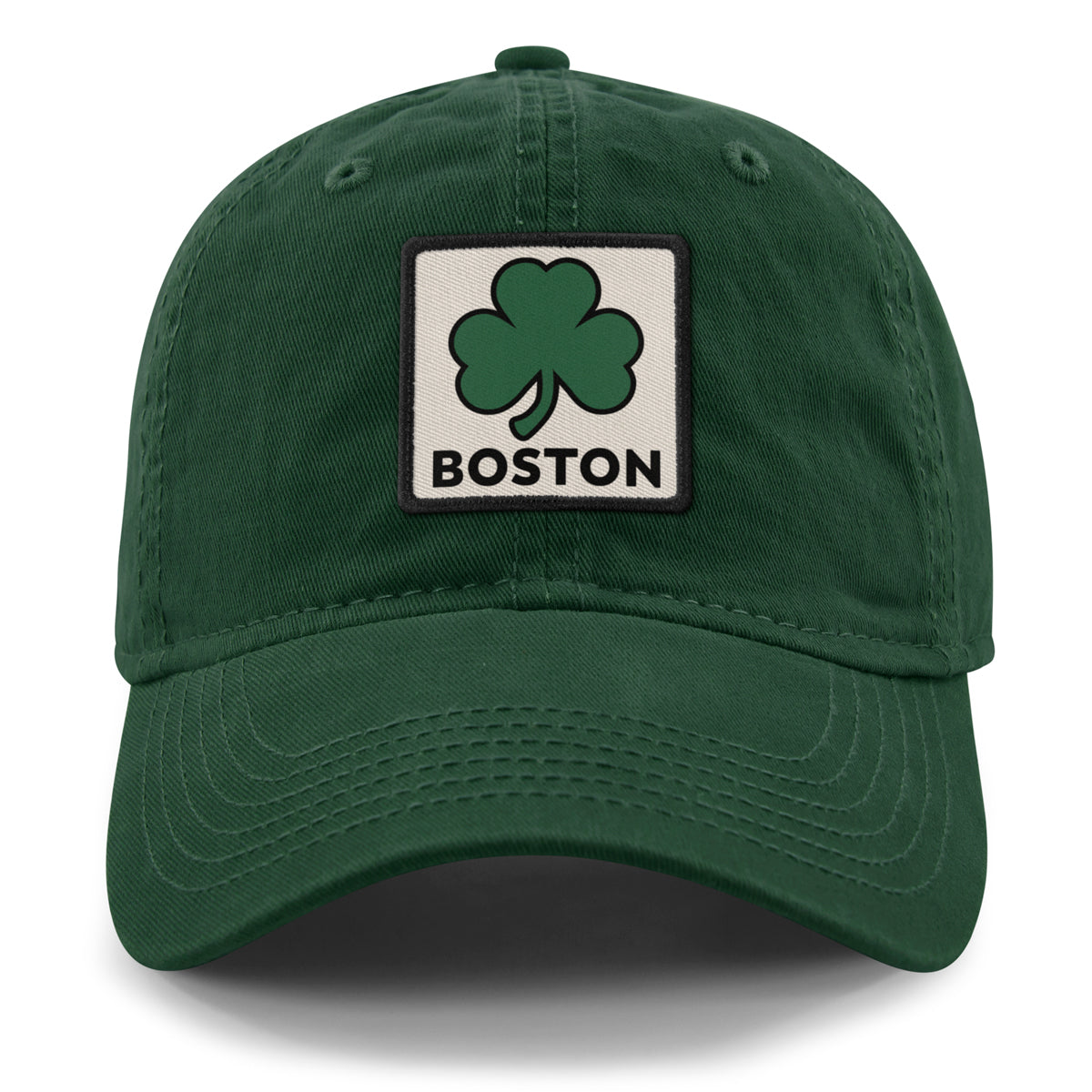 Boston Shamrock Printed Patch Dad Hat - Chowdaheadz