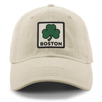 Boston Shamrock Printed Patch Dad Hat - Chowdaheadz