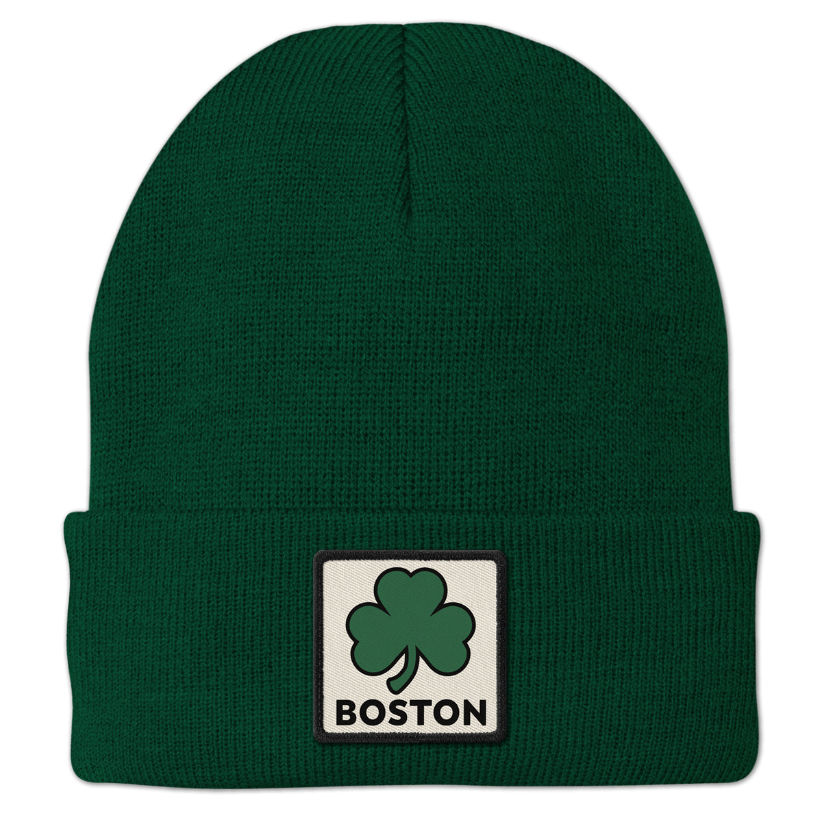 Boston Shamrock Printed Twill Cuff Knit - Chowdaheadz