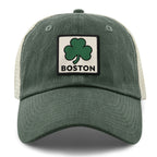 Boston Shamrock Printed Patch Relaxed Trucker - Chowdaheadz