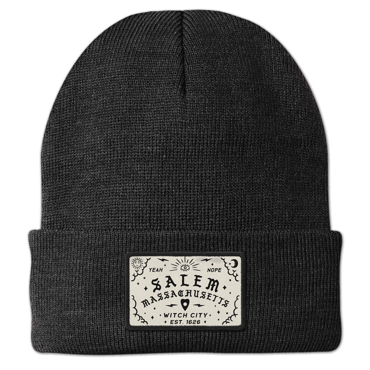 Salem Mass Spirit Board Patch Cuff Knit - Chowdaheadz