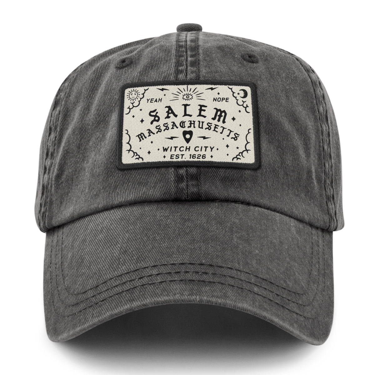Salem Mass Spirit Board Washed Dad Hat - Chowdaheadz