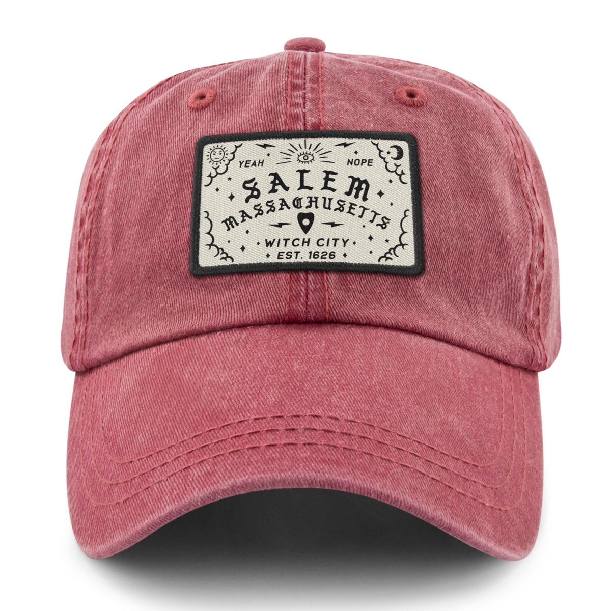 Salem Mass Spirit Board Washed Dad Hat - Chowdaheadz