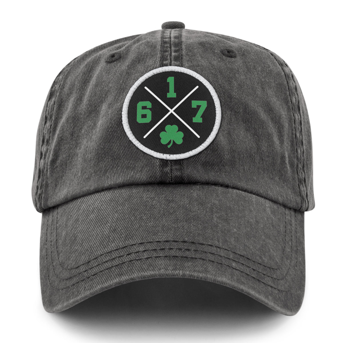 617 Shamrock Emblem Washed Dad Hat - Chowdaheadz