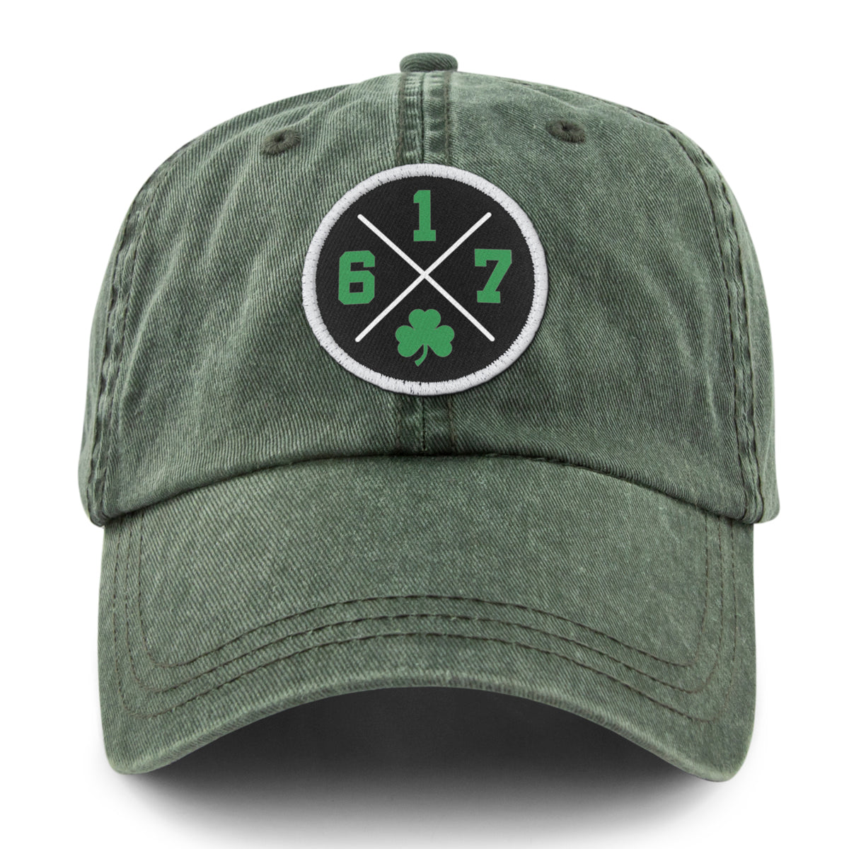 617 Shamrock Emblem Washed Dad Hat - Chowdaheadz