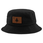 Vintage Maine Flag Leather Patch Bucket Hat