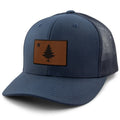 Vintage Maine Flag Leather Patch Classic Snapback Trucker - Chowdaheadz