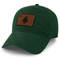 Vintage Maine Flag Leather Patch Dad Hat - Chowdaheadz