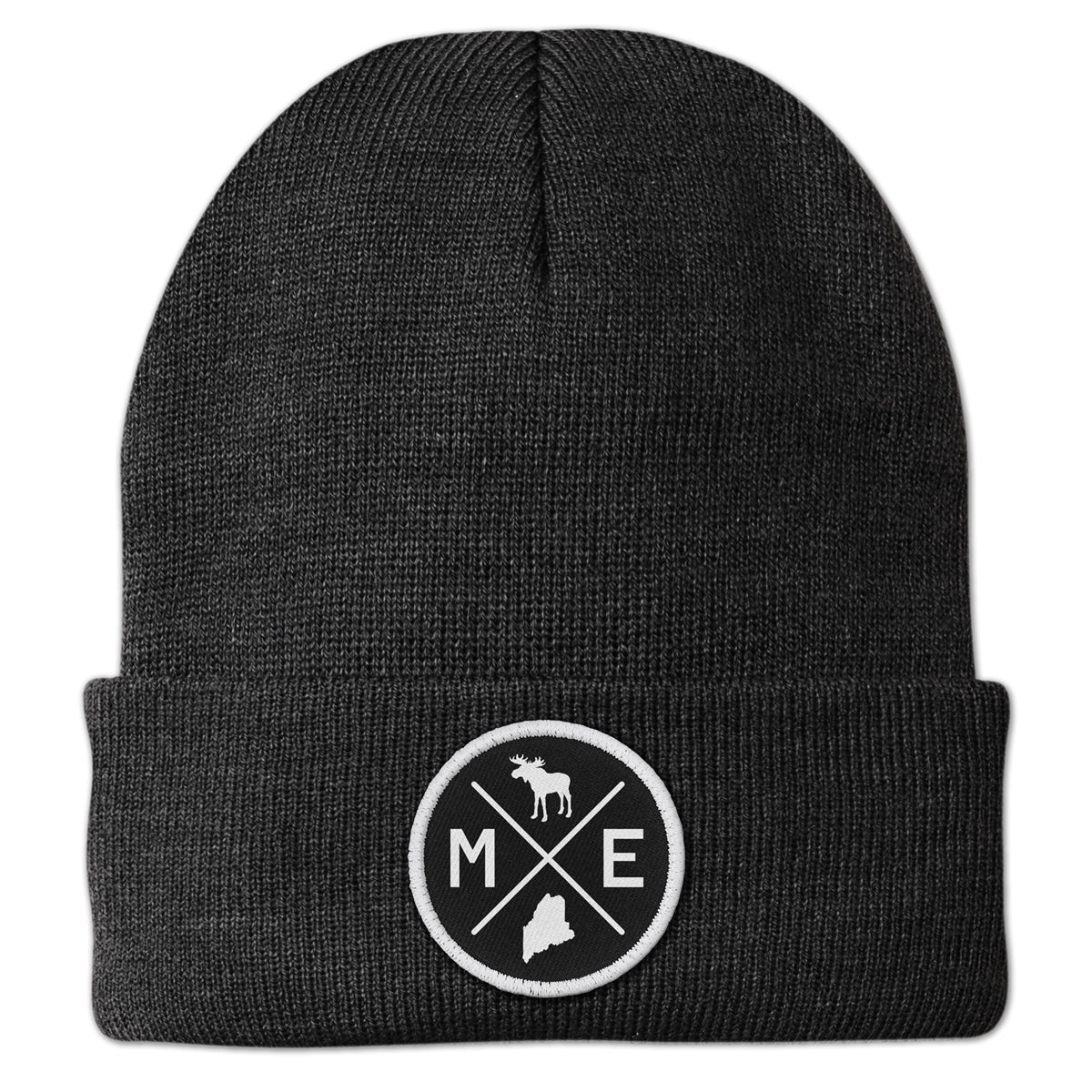 Maine Circle Emblem Patch Cuff Knit - Chowdaheadz