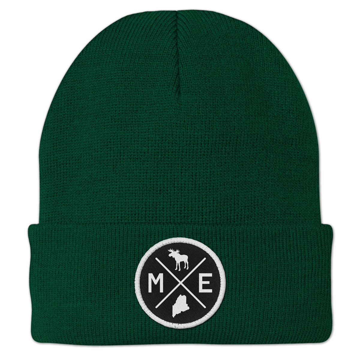 Maine Circle Emblem Patch Cuff Knit - Chowdaheadz