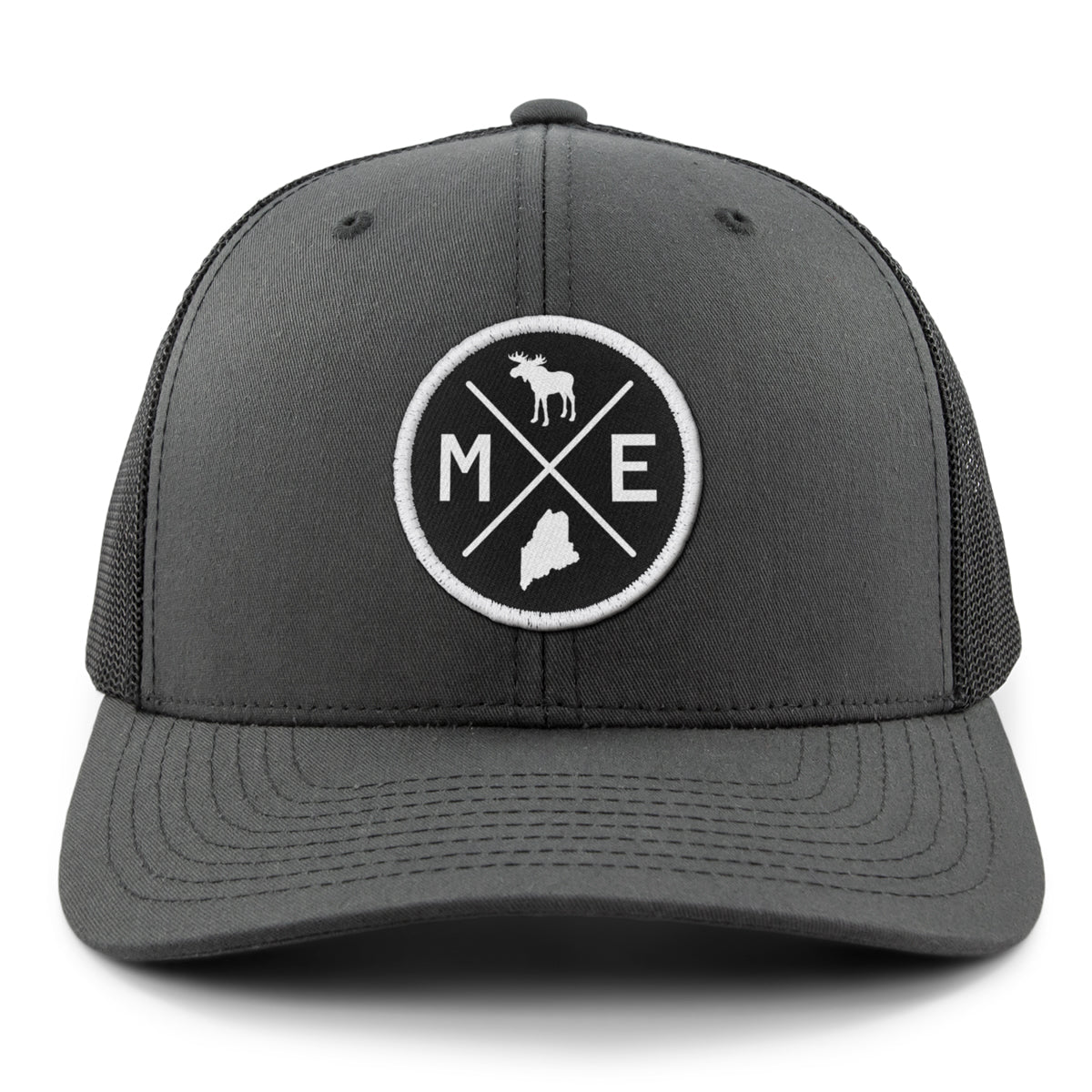 Maine Circle Emblem Classic Snapback Trucker - Chowdaheadz