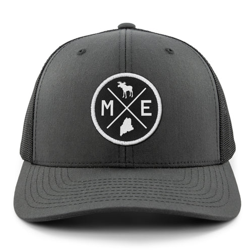Maine Circle Emblem Classic Snapback Trucker - Chowdaheadz