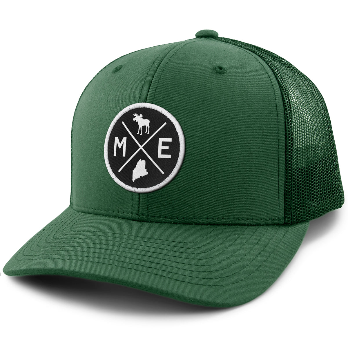 Maine Circle Emblem Classic Snapback Trucker - Chowdaheadz
