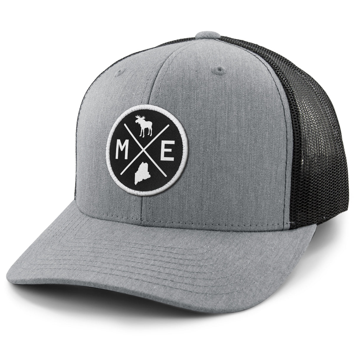 Maine Circle Emblem Classic Snapback Trucker - Chowdaheadz