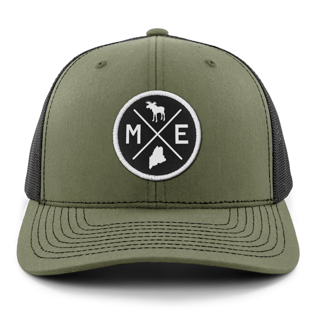 Maine Circle Emblem Classic Snapback Trucker - Chowdaheadz